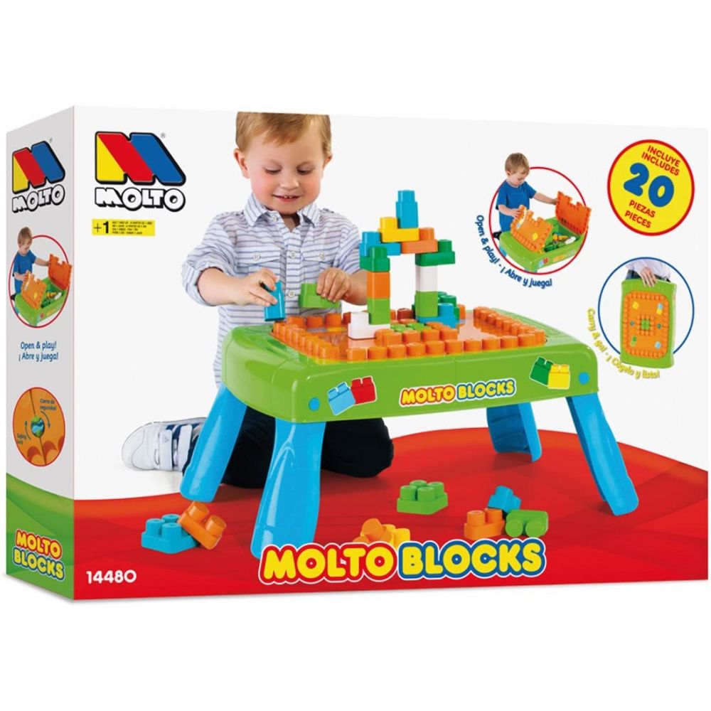 Vente en ligne pour bébé  Table pliante avec 20 blocs Molto à la