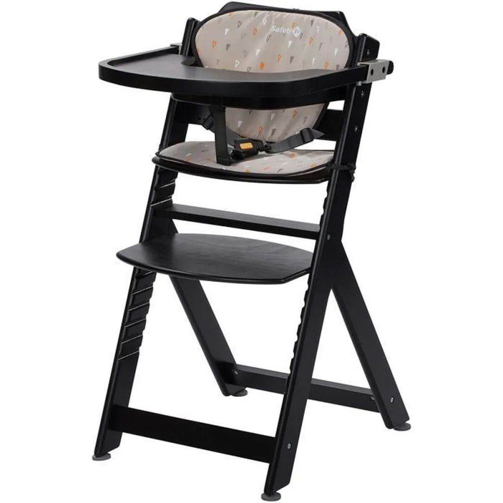 Chaise haute Timba avec coussins Noir et gris Safety first  Produits